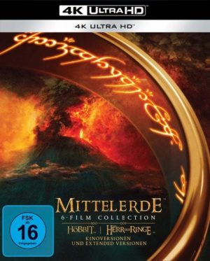 Mittelerde 6-Film Collection - Kinoversion und Extended Version von allen 6 Filmen auf 15 Discs  (4K Ultra HD)